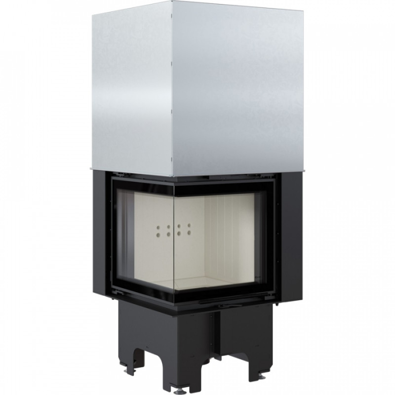 Kratki - Krbová vložka VN 480/480 - ľavé presklenie s výsuvným otváraním dvierok 