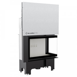 Kratki - Krbová vložka VN 810/410 pravé presklenie s výsuvným otváraním dvierok 