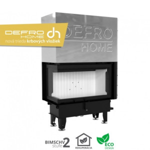 DEFRO HOME - Krbová vložka IMPULS ME BL G / čierna, ľavé rohové presklenie s výsuvnými dvierkami 