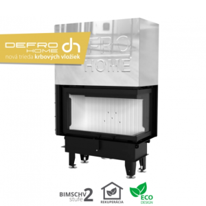 DEFRO HOME - Krbová vložka IMPULS ME BP G / čierna, pravé rohové presklenie s výsuvnými dvierkami 