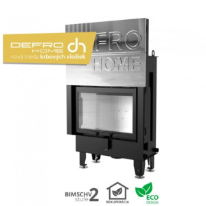 DEFRO HOME - Krbová vložka IMPULS SM G / čierna, rovné presklenie s výsuvnými dvierkami