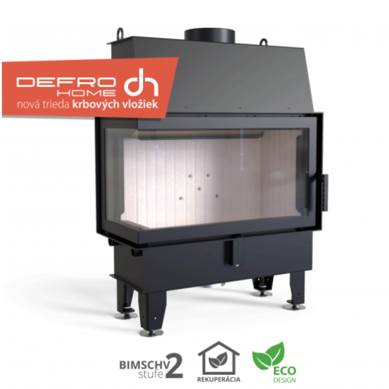 DEFRO HOME - Krbová vložka IMPULS ME BL / čierna, ľavé rohové presklenie