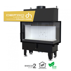 DEFRO HOME - Krbová vložka IMPULS ME BP / čierna, pravé rohové presklenie s potlačou skla Blackline