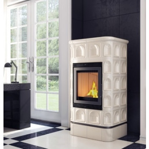Kratki - Kachľová pec BLANKA 8 krémová lesklá