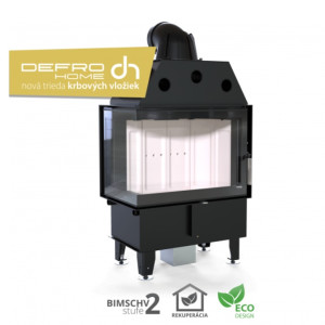 DEFRO HOME - Krbová vložka INTRA SM BL / čierna, ľavé rohové presklenie 