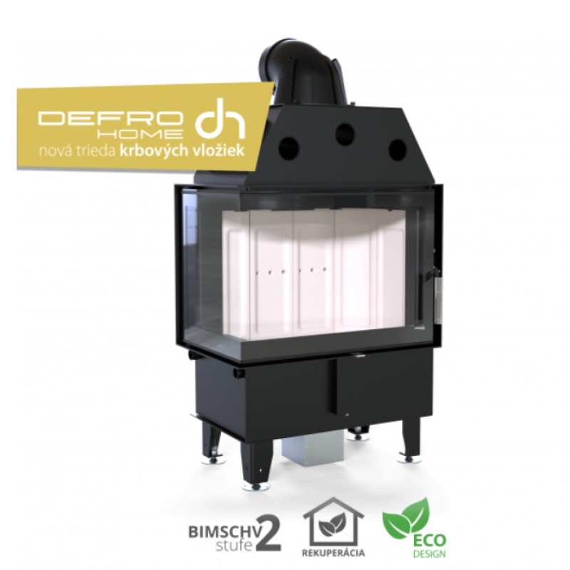 DEFRO HOME - Krbová vložka INTRA SM BL / čierna, ľavé rohové presklenie 