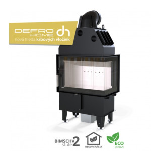 DEFRO HOME - Krbová vložka INTRA SM BP MINI / čierna, pravé rohové presklenie 