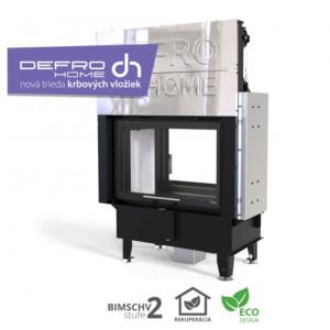 DEFRO HOME - Krbová vložka INTRA ME T G / čierna, obojstranné presklenie s výsuvnými dvierkami 