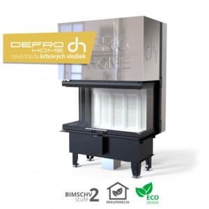 DEFRO HOME - Krbová vložka INTRA ME C G / čierna, trojstranné presklenie s výsuvnými dvierkami