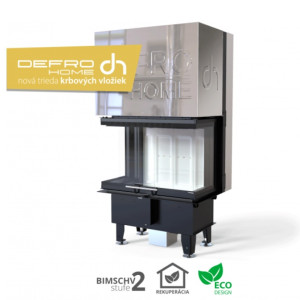 DEFRO HOME - Krbová vložka INTRA SM C G / čierna, trojstranné presklenie s výsuvnými dvierkami