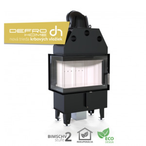 DEFRO HOME - Krbová vložka INTRA SM BL MINI / čierna, ľavé rohové presklenie 